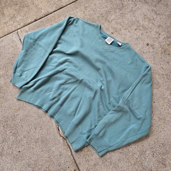 Vtg 90s GAP Athletic Sweats Earthtone Minimal Heavyweight Crewneck Sweatshirt Lg - Picture 2 of 6